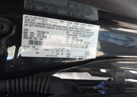 2014 Ford Focus Se z USA, uszkodzony, nr VIN 1FADP3F26EL454563